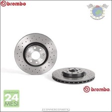 Kit Coppia Dischi Freno Forati Brembo Ant Per Fiat Grande Punto Opel Corsa D