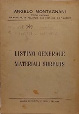 LISTINO GENERALE MATERIALI SURPLUS Angelo Montagnani 