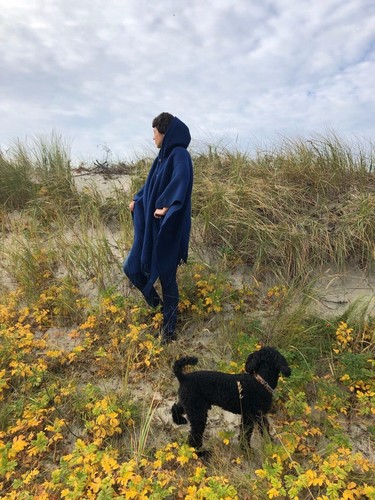 Poncho lana con cappuccio - lana,