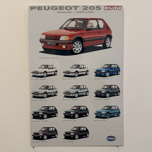 Plaque métal peugeot 205 - plaque,