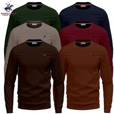 Maglione girocollo rasato uomo vari colori POLO BEVERLY HILLS S M L XL XXL 3XL