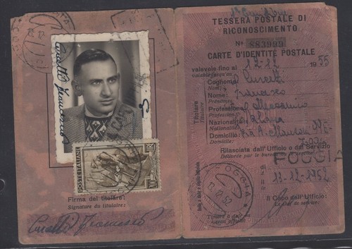 Storia postale 1952 tessera - storia,