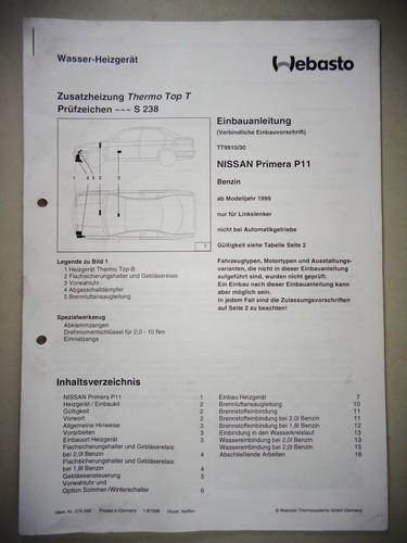 Einbauanleitung webasto - einbauanleitung,