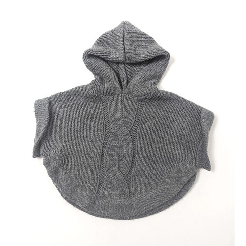 Poncho zara maglia grigio con - poncho,
