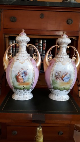 Coppia vasi porcellana fine - vasi,