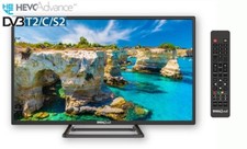 TV LED 4K Digiquest 24'' DLHR doppio tuner combo DVB-T2, DVB-S2 MAIN 10 H265 12V