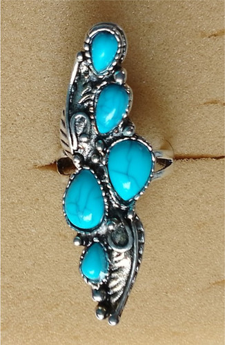 Anello aparter con turchese - anello,