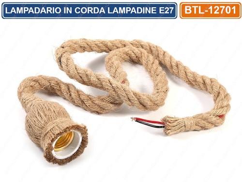 Lampadario corda con - corda,