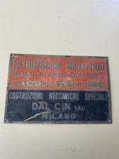 Insegna targa filtro pressa Milano epoca collezione officina Vintage