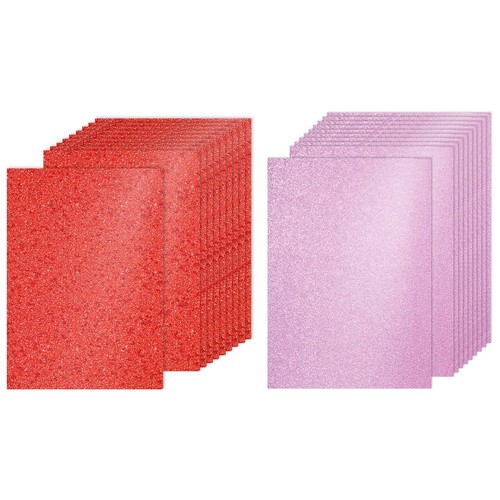 Carta glitter rossa rosa - rossa/rosa, 60