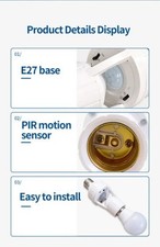 Portalampada E27 PIR Con