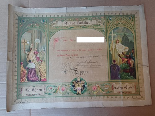 Diploma religioso vaticano - religioso,