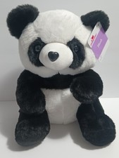 Peluche panda medio, bianco e