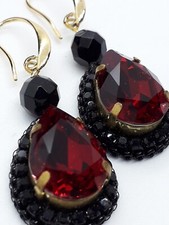 Orecchini donna nero rosso