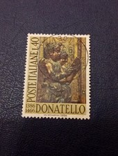1966 Repubblica Italiana 500° Donatello Angeli n 1028 Lire 40 usato Chiavari 