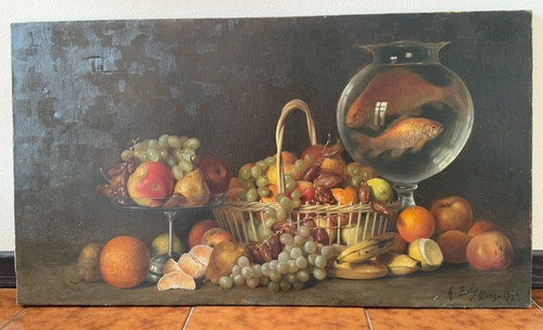 Antico quadro olio - quadro, tela