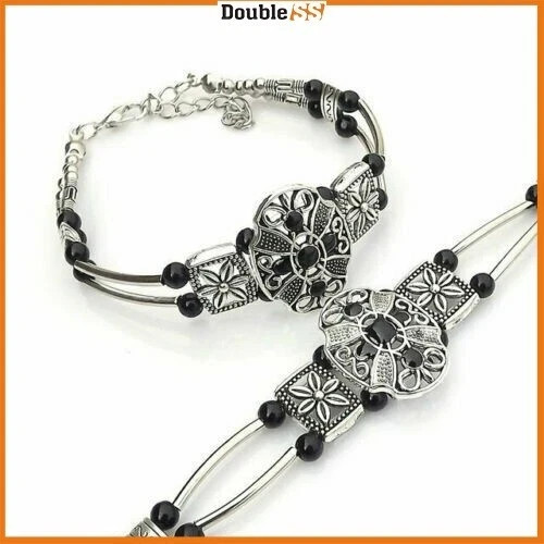 Bracciale tibetano nero - bracciale, da