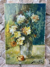 Quadro -Vaso Con Fiori- dipinto a olio su tela