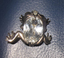 Affascinante antica spilla in argento raffigurante una  rana Bellissima