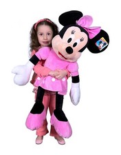 Peluche 80cm Disney Minnie Mouse Classica Rosa Originale Ragazza Bambina