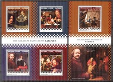 Caravaggio / Vermeer / Velazquez / Rembrandt / Rubens 2018 MNH** Ant.