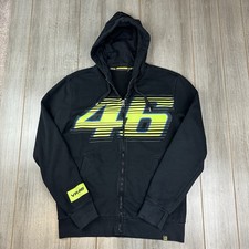 Felpa con cappuccio e zip intera VR46 Valentino Rossi Racing uomo L nera Monster Energy