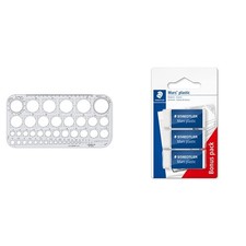 STAEDTLER Cerchiometro Mars, mascherina di plastica per realizzare cerchi perfet