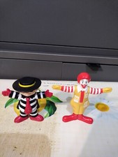 Coppia gadget pvc McDonald's 1995 Hamburglar + Ronald McDonald anni 90