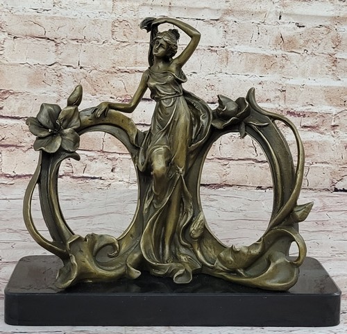 Art nouveau bronzo lady - nouveau,