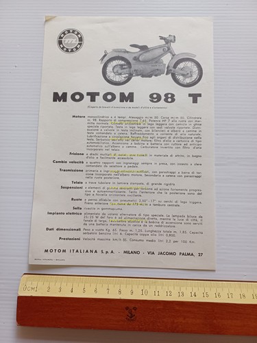 Motom depliant originale - 98, t