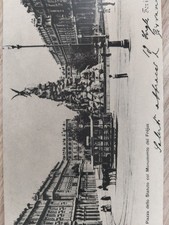 Cartolina Antica Torino Piazza Statuto Monumento Frejus Formato Piccolo
