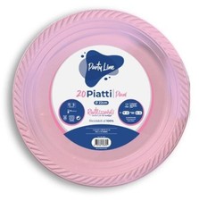 20 Piatti ROSA in plastica
