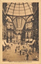 B2839) MILANO INTERNO GALLERIA VITTORIO EMANUELE VIAGGIATA NEL 1924