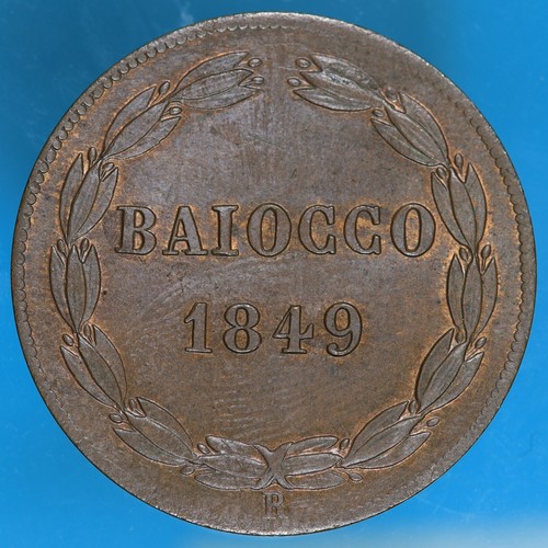 Pio baiocco 1849 iv - baiocco, roma