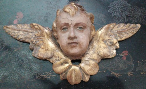 Antica scultura testa - , alata