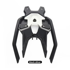 Nuovo Portapacchi Posteriore Moto Stabile Box Di Stoccaggio Nero Argento Set