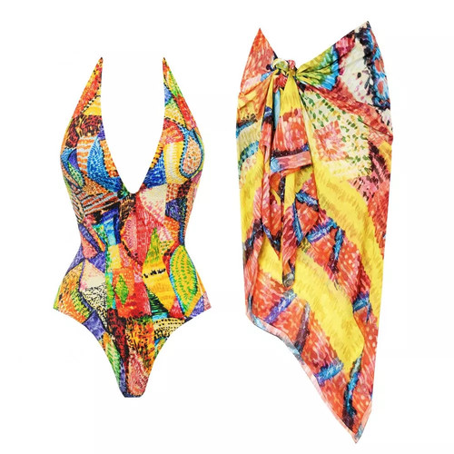 Costume intero donna con pareo - costume,