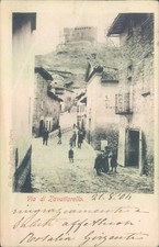 m48 cartolina  voghera via di zavattarello animata bella 1904provincia di pavia