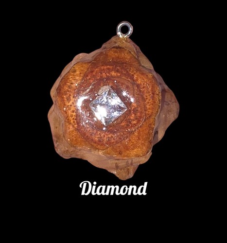 Ciondolo pomello diamantato - ,