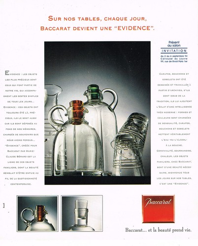 Publicite 1994 baccarat - ,