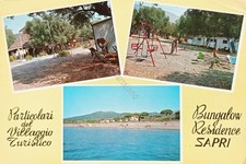 Cartolina - Particolari del Villaggio Turistico - Bungalow Residence Sapri 1971