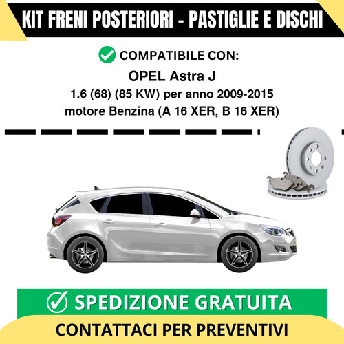 Kit freni posteriori per opel - kit,