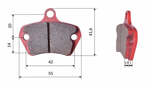 Kart pastiglie freno - freno,, set