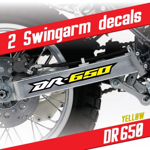 Dr650 graphic swingarm decals - dr650,