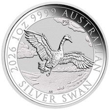 Moneta argento 1 oz cigno