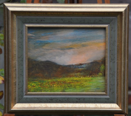 Dipinto olio paesaggio - a,
