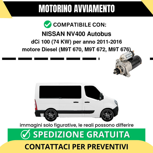 Motorino avviamento nissan - motorino,