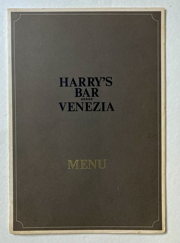 Menù harry bar venezia - menù,