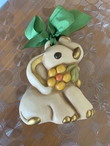 Formella elefante con - formella, fiore