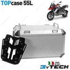 SILVER ALUMINIUM TOP CASE MYTECH 55 LT BMW 1200 R GS 2013-2016